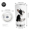 20oz Boston Terrier Languge Funny Tumbler Gift For Boston Terrier Lover Stainless Steel Water Bottle Vacuum Insulated Tumbler With Lid