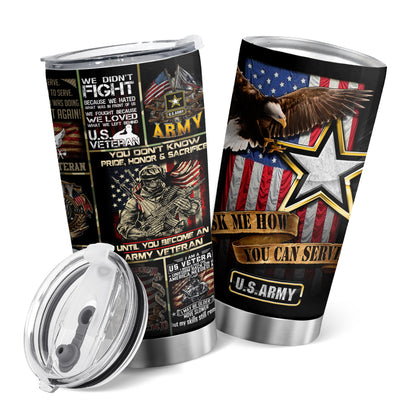 This 20oz tumbler features a patriotic American flag, Memorial Day and US Independence design, making it the perfect companion for your upcoming 4th of July celebrations. Constructed from superior stainless steel, it'll keep drinks cold for up to 12 hours and hot for up to 8.