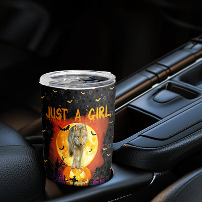 20oz Halloween Wolf & Bat Tumbler - Perfect Gift for Women and Wolf Lovers - Ideal for Birthdays, Christmas, and Valentine's Day