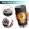 20oz Halloween Wolf & Bat Tumbler - Perfect Gift for Women and Wolf Lovers - Ideal for Birthdays, Christmas, and Valentine's Day