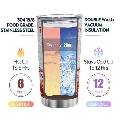 20oz Chicken With Glass Vacuum Insulated Tumbler - ' Who Loves Roosters' - Keeps Drinks Hot & Cold for Hours!