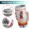 20oz Chicken With Glass Vacuum Insulated Tumbler - ' Who Loves Roosters' - Keeps Drinks Hot & Cold for Hours!