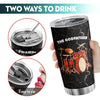 20Oz Drum & The GodFather Tumbler - Perfect Gift for Drummers, Men and Women - The Perfect Gift for Any Occasion