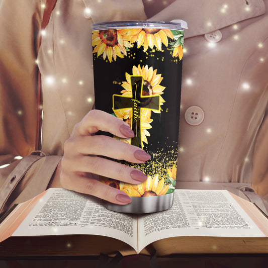 This 20Oz tumbler is perfect for keeping your drinks hot or cold for hours. The 'God Says You Are Faith' and sunflower design make it an ideal gift for any occasion. Its double-wall insulation ensures your beverages stay at the optimal temperature longer.