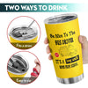 20oz Yellow School Bus Stainless Steel Tumbler with Lip - Perfect for Back to School - Travel Mug for School Bus Drivers