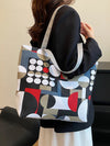 Vintage Polka Dot Paradise: The Ultimate Reusable Tote for Travel, Work, Shopping, and Groceries