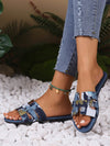 Summer Fun: Graphic Print Buckle Decor Slide Sandals for Fashionable Women