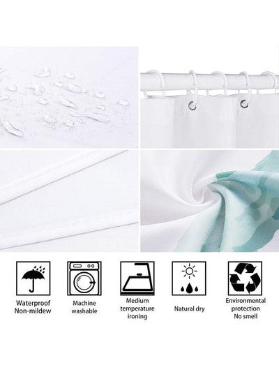 Sunset Blue Sea Seaside Beach Shower Curtain: Waterproof Polyester Fabric for a Stylish Bathroom Decoration