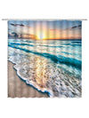 Revamp your bathroom decor with our Sunset Blue Sea Seaside Beach <a href="https://canaryhouze.com/collections/shower-curtain" target="_blank" rel="noopener">Shower Curtain</a>. Made from waterproof polyester fabric, it adds a stylish touch to your bathroom. With its stunning sunset and beach design, you can create a relaxing and refreshing atmosphere. Perfect for a luxurious bathing experience.