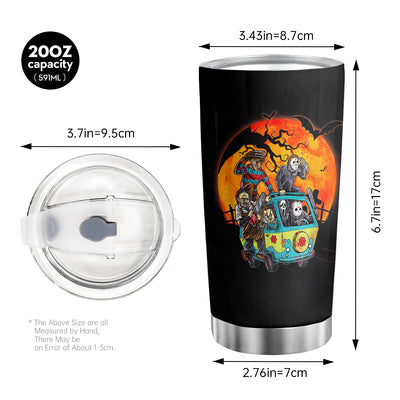 20oz Stainless Steel Insulated Tumbler With Funny Halloween Design - Perfect for Home, Office, and Travel