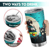 20oz Halloween Zombie & Bat & Horror Tumbler Cup With Lid - Double Wall Vacuum Insulated Travel Coffee Mug