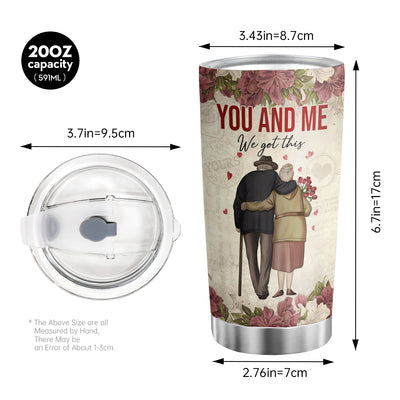 20Oz 'You and Me' Stainless Steel Tumbler - Perfect for Christmas, Valentines, and Birthdays!