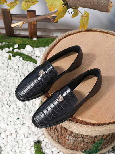 Square Head Metal Buckle Backless Loafers: Fashionably Flat