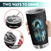 Wolf Lovers' Delight: 20oz Stainless Steel Tumbler with Lid - Vacuum Insulated Travel Coffee Mug for Him and Her