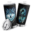 Wolf Lovers' Delight: 20oz Stainless Steel Tumbler with Lid - Vacuum Insulated Travel Coffee Mug for Him and Her