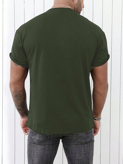 Trendy & Stylish Men's Tape Slogan Graphic Tee: A Fashion Statement with Attitude!