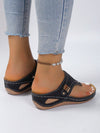 Chic and Comfortable Hollow Out Wedge Slide Sandals for Summer