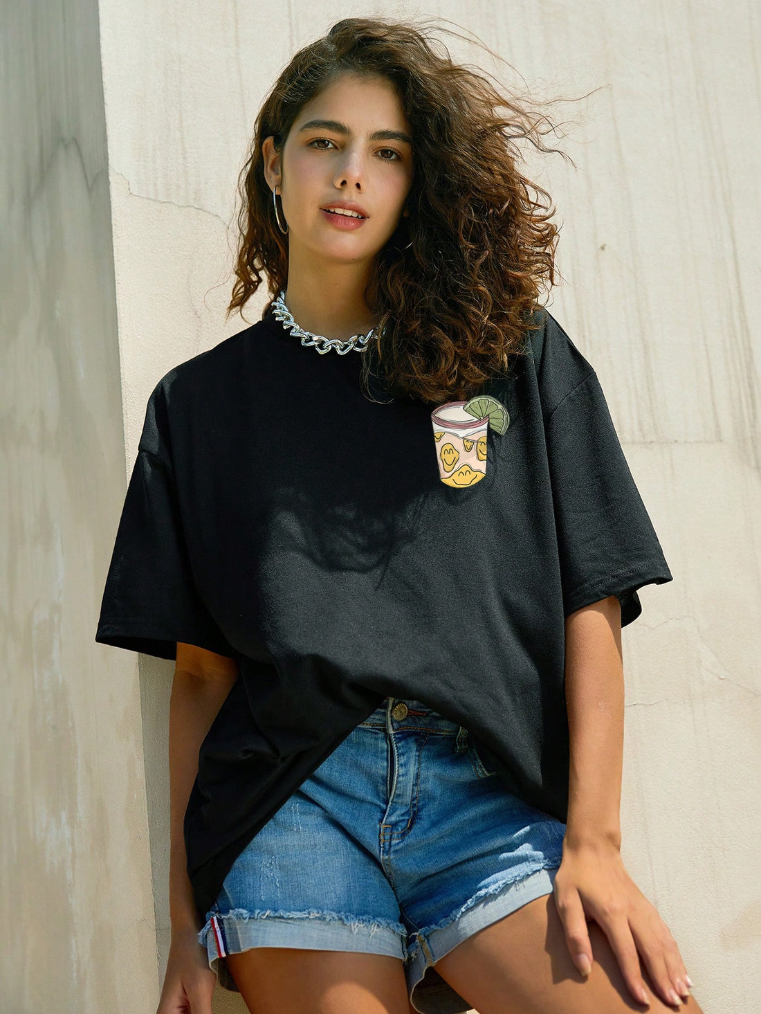 Add some boldness and chicness to your wardrobe with our Statement-Making Letter Graphic Drop Shoulder <a href="https://canaryhouze.com/collections/tshirt" target="_blank" rel="noopener">Tee</a>. Made with premium quality material, this tee features a striking letter graphic and a comfortable drop shoulder design. Make a statement and stand out in style with this must-have piece.