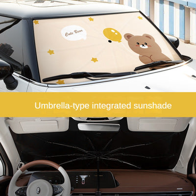 Cute and Fun Cartoon Car Sunshade: Stay Cool and Protected with our Creative Blackout Curtain for Your Side Windows and Windshield