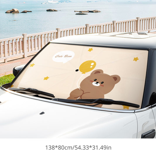 Our Cute and Fun Cartoon Car Sunshade keeps your car cool while providing protection from UV rays and reducing glare. This blackout curtain blocks out up to 97% of sunlight, helping keep your car interior cool and your well-being safe. Perfect for your side windows and windshield.