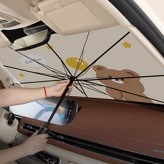 Cute and Fun Cartoon Car Sunshade: Stay Cool and Protected with our Creative Blackout Curtain for Your Side Windows and Windshield