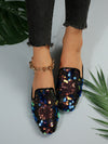 Sparkle and Shine: Black Glitter Mules for Women