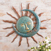 This spectacular metal wall art is the perfect way to add a touch of celestial beauty to your outdoor space. Featuring a vivid sun, moon, and stars, this piece of art is sure to capture the attention of your guests while adding a touch of beauty to your backyard.