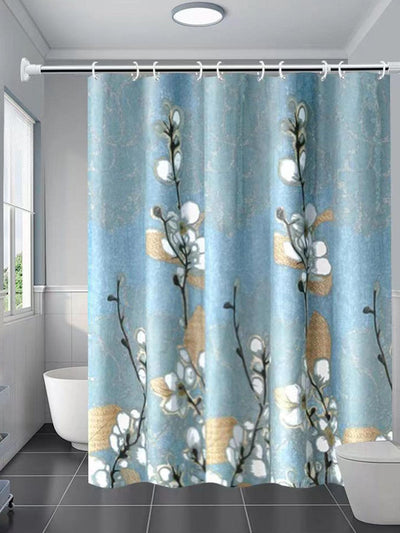 Orchid Oasis: Waterproof and Anti-Mildew Bathroom Divider Shower Curtain