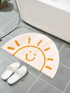 Cozy Faux Cashmere Printed Bathroom Floor Mat: Stay Safe and Dry in Style