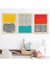 3-Piece Abstract Color Blocks Poster Set for Stylish Wall Decor