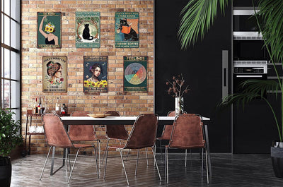 Black People Metal Art Decorative Painting: A Stylish Addition to Your Coffee Shop