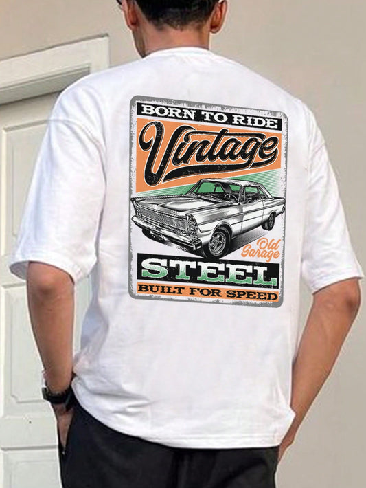 Get ready to rev up your style with our Men's Car Pattern and Letter Tshirt! The perfect blend of style and expression, this tshirt features a bold car pattern and letter design that will make you stand out in any crowd. Made for the fashion-forward man, this tshirt is sure to make a statement.