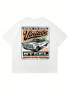 Men's Car Pattern and Letter Tshirt - A Perfect Blend of Style and Expression