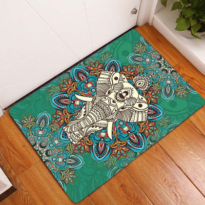 Stylish Elephant Mandala Flower Carpet: Adds Charm and Comfort to Your Space - Perfect Rug for Kitchen, Hallway, Bathroom, and Laundry Room Décor