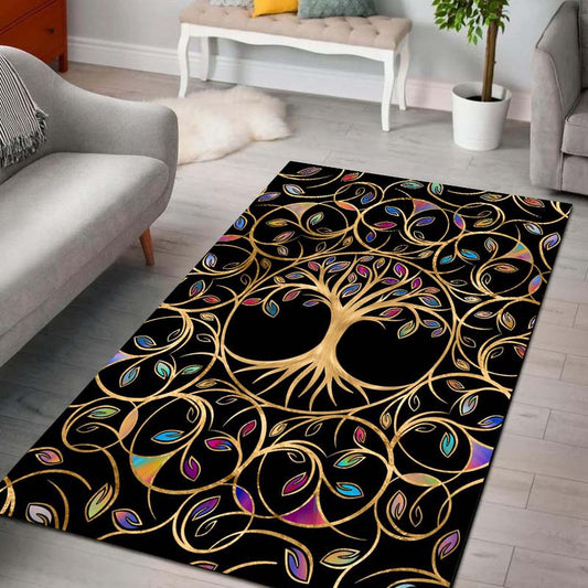 This Vintage Life Tree Kitchen Rug is both stylish and functional. Crafted from durable materials, it is perfect for use in your kitchen, hallway, or laundry room. Its anti-skid technology allows it to sit firmly on any surface and its water-resistant properties make it easy to clean and maintain.