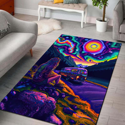 Mystic Valley Journey: Persian Inspired Anti-Fatigue Mat - A Vibrant 3D Carpet for Kitchen, Bath, or Laundry with Entrance Doormat Functionality - Washable and Stylish Home Decor for Hallways and Entrances - Perfect Halloween or Christmas Gift