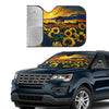 Upgrade to the Ultimate Sunflower Car Sun Shade: Keep Your Vehicle Cool with this Hardened-Glass Watercolor Sunshade!