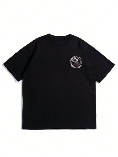 Men's Letter Skull Print Tee: A Stylish & Edgy Addition to Your Wardrobe