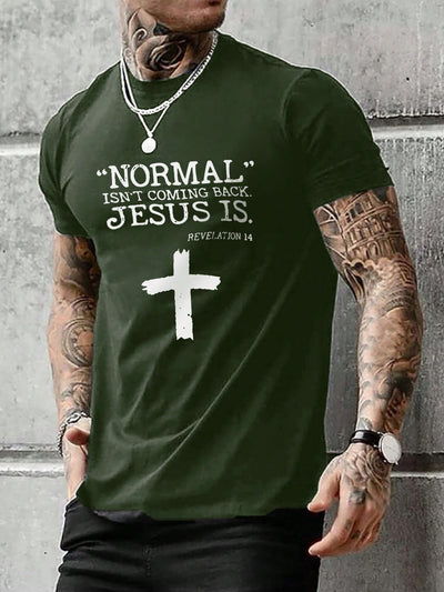 Men's Cross Slogan Graphic Tee: A Testament of Faith and Style
