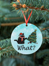 Whimsical Cartoon Cat Confusion: Acrylic Hanging Decor for a Festive Christmas Ambiance!