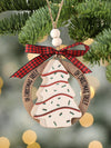 Whimsical Wooden Christmas Tree Pendant for Festive Home Decor