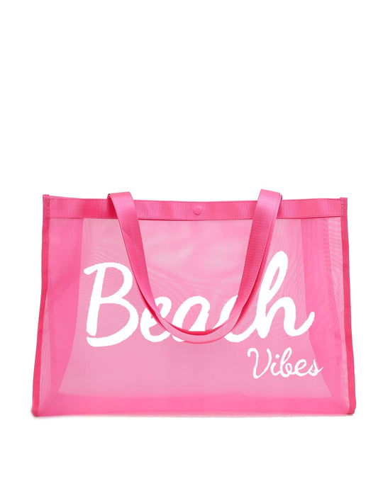 Chic and Stylish Pink Alphabet Tote Bag with Large Capacity