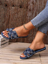 Summer Fun: Graphic Print Buckle Decor Slide Sandals for Fashionable Women