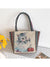 Whimsical Cartoon Cat Print Casual Tote Bag: A Perfect Companion for Your Vacation