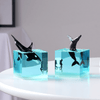 Ocean Resin Whale: A Magical Zodiac Cube Ornament, Night Light, and Novelty Gift for Valentine's Day, Bedroom, Nursery, or Bedside