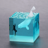 Ocean Resin Whale: A Magical Zodiac Cube Ornament, Night Light, and Novelty Gift for Valentine's Day, Bedroom, Nursery, or Bedside