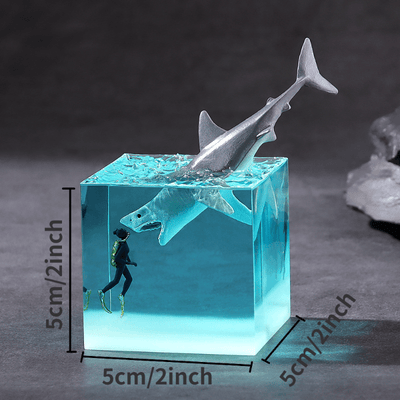 Enhance your space with our Ocean Resin Whale - the perfect combination of beauty and functionality. This magical zodiac cube ornament doubles as a night light for a soothing ambiance. Makes a unique and thoughtful gift for Valentine's Day, or to add a touch of whimsy to any bedroom, nursery, or bedside