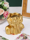 Nordic Golden Face Holding Flower Vase: A Unique Body Shape Design