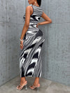 Printed Perfection: Women's Sleeveless Bodycon Dress