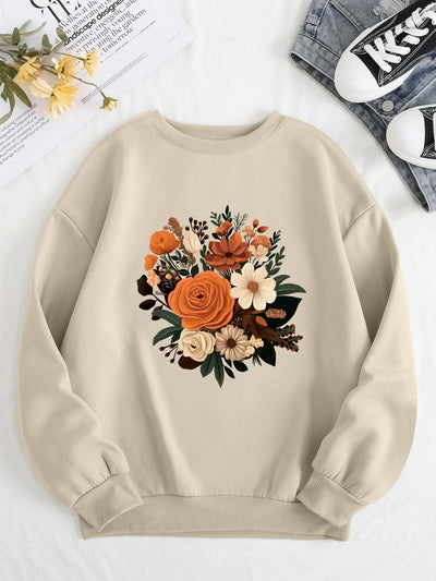 Stay warm and stylish with our Cozy Floral: Thermal Lined Sweatshirt for Women. Designed with a thermal lining, this sweatshirt provides maximum warmth and comfort. The beautiful floral pattern adds a touch of elegance to your everyday look. Upgrade your wardrobe with the perfect combination of fashion and function.